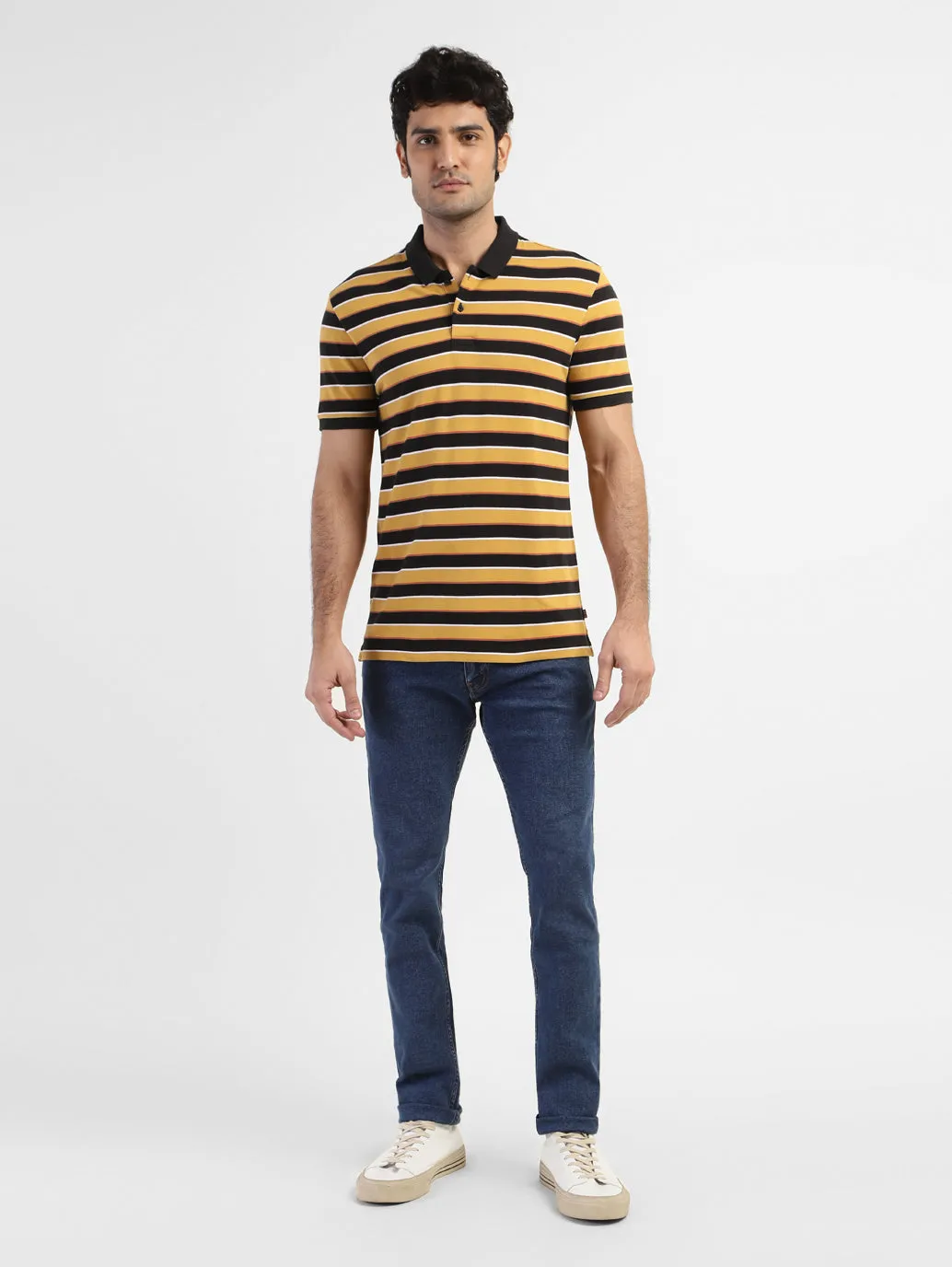 Men's Striped Polo T-shirt