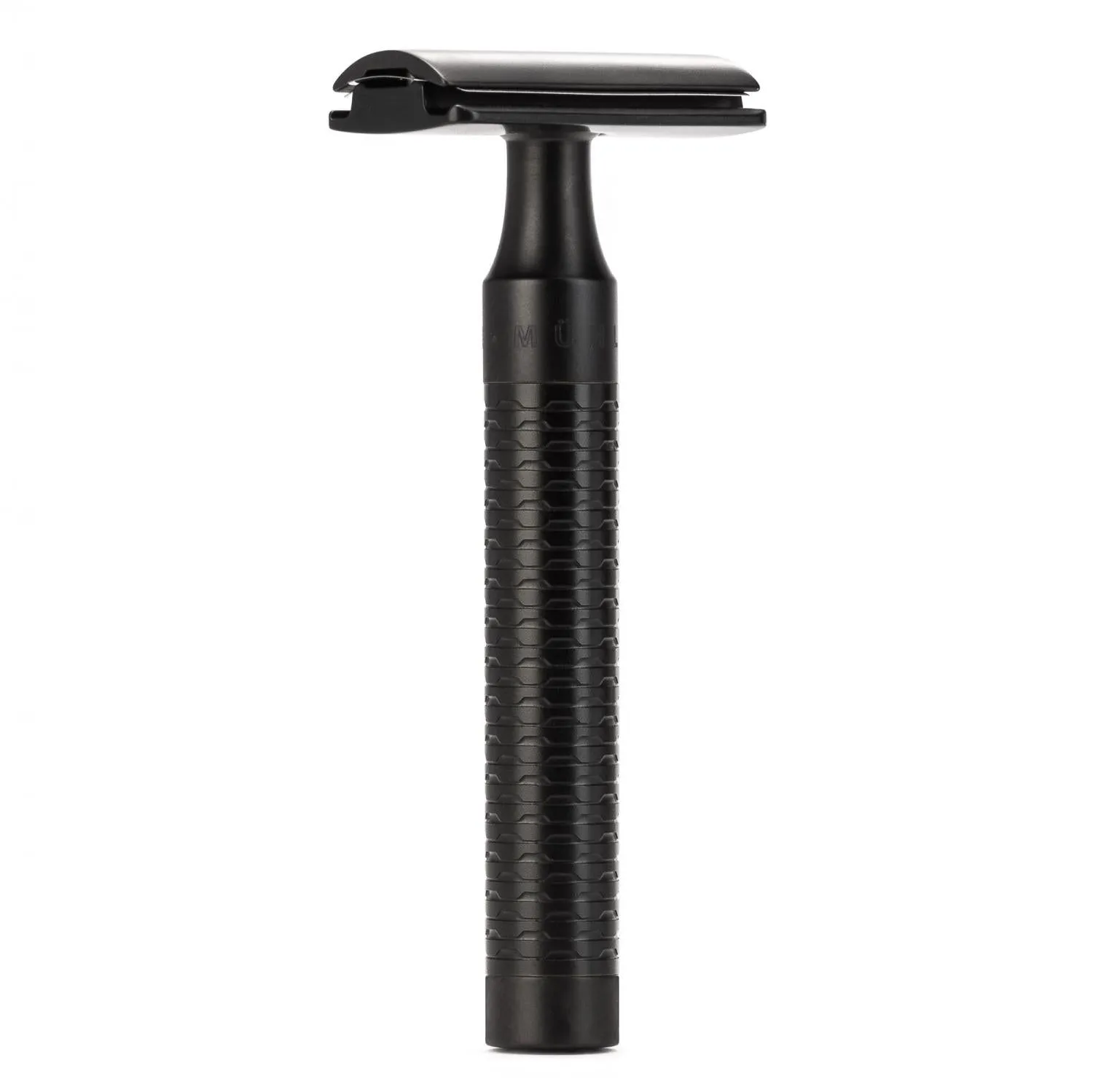 MÜHLE ROCCA 3 Pc. Shaving Set, Silvertip Badger / Safety Razor, Black Stainless Steel