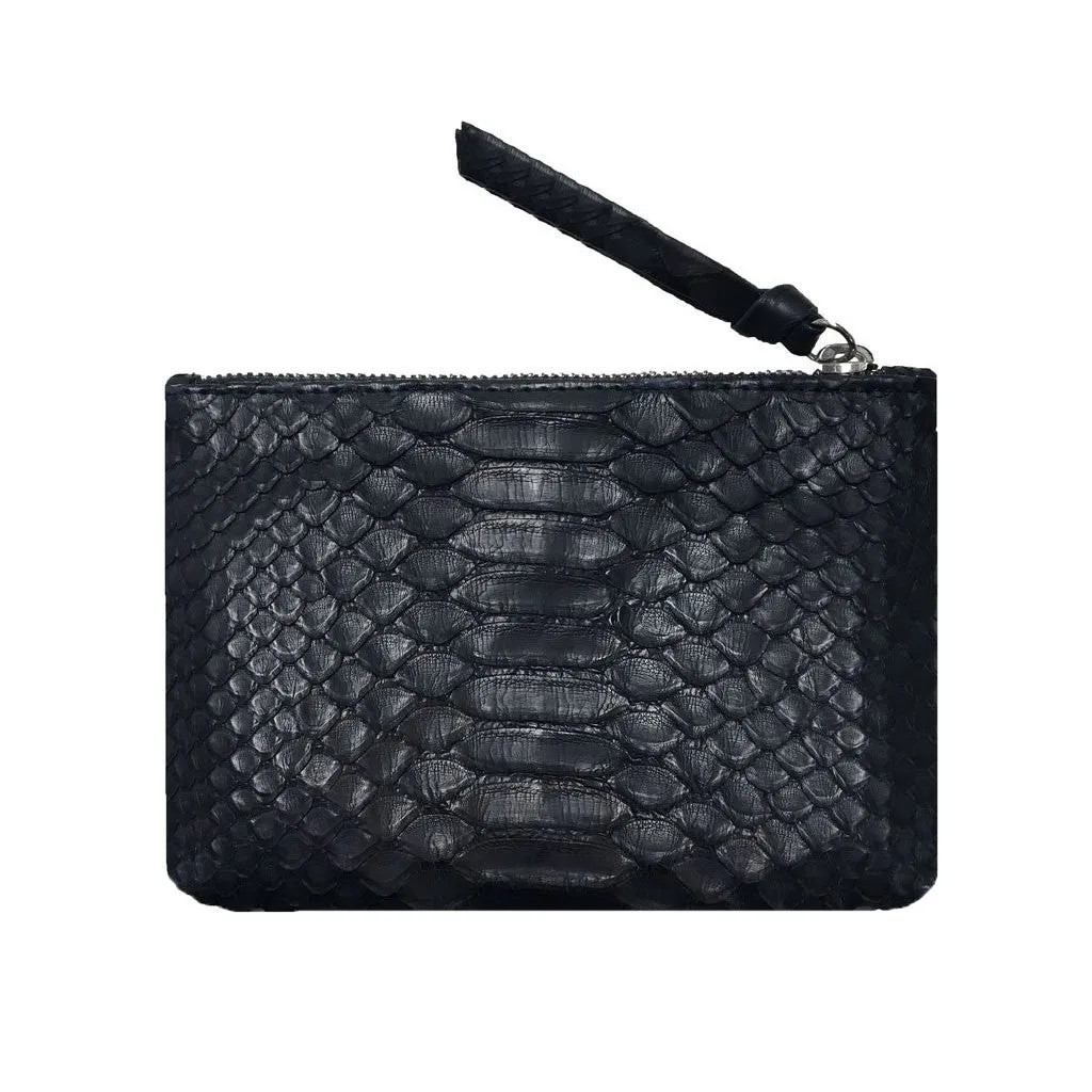 Mini Snakeskin Cosmetic Bag