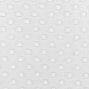 Minky Dimple Dot White Fabric BTY