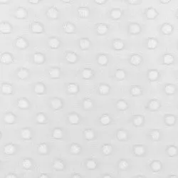 Minky Dimple Dot White Fabric BTY