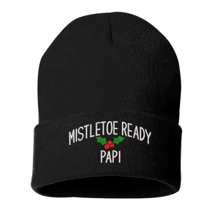 Mistletoe Ready Papi Beanie | Fun Spanglish Holiday Hat for Flirty Festive Style