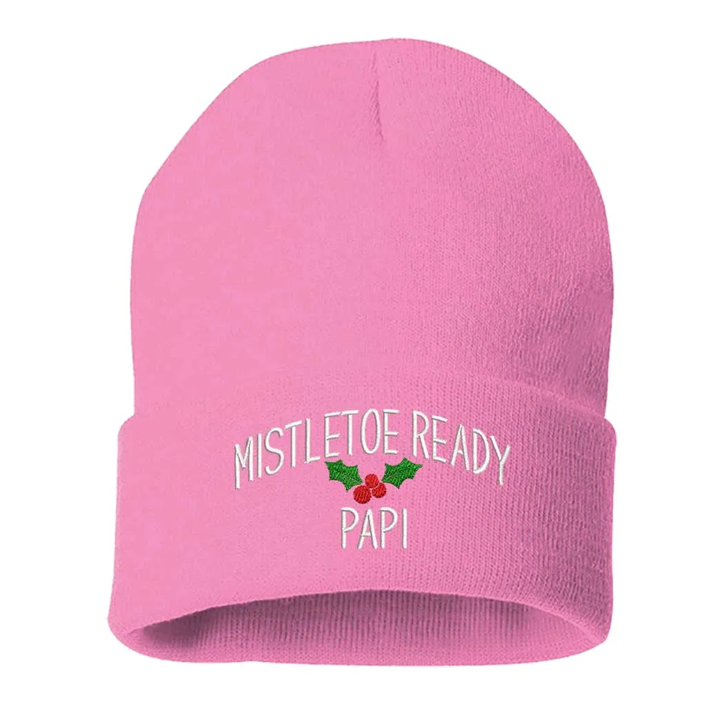 Mistletoe Ready Papi Beanie | Fun Spanglish Holiday Hat for Flirty Festive Style