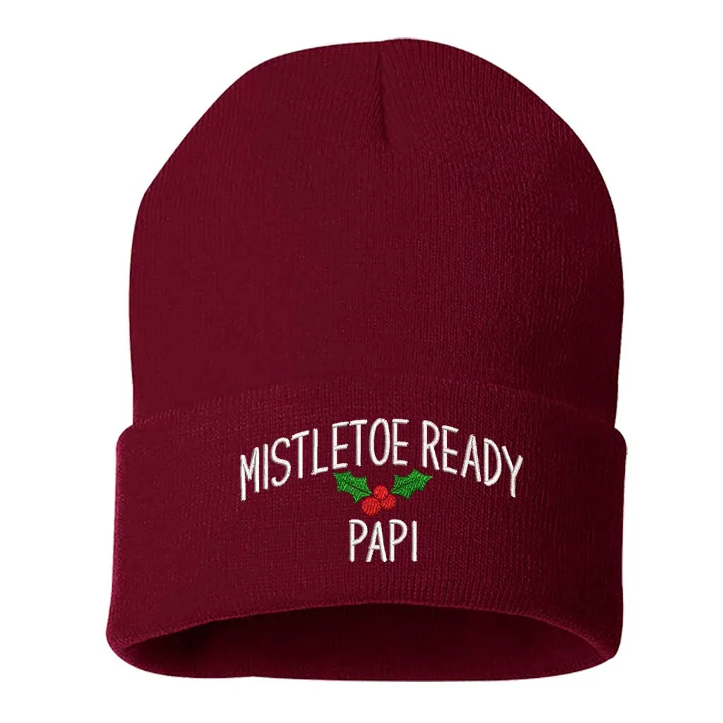 Mistletoe Ready Papi Beanie | Fun Spanglish Holiday Hat for Flirty Festive Style