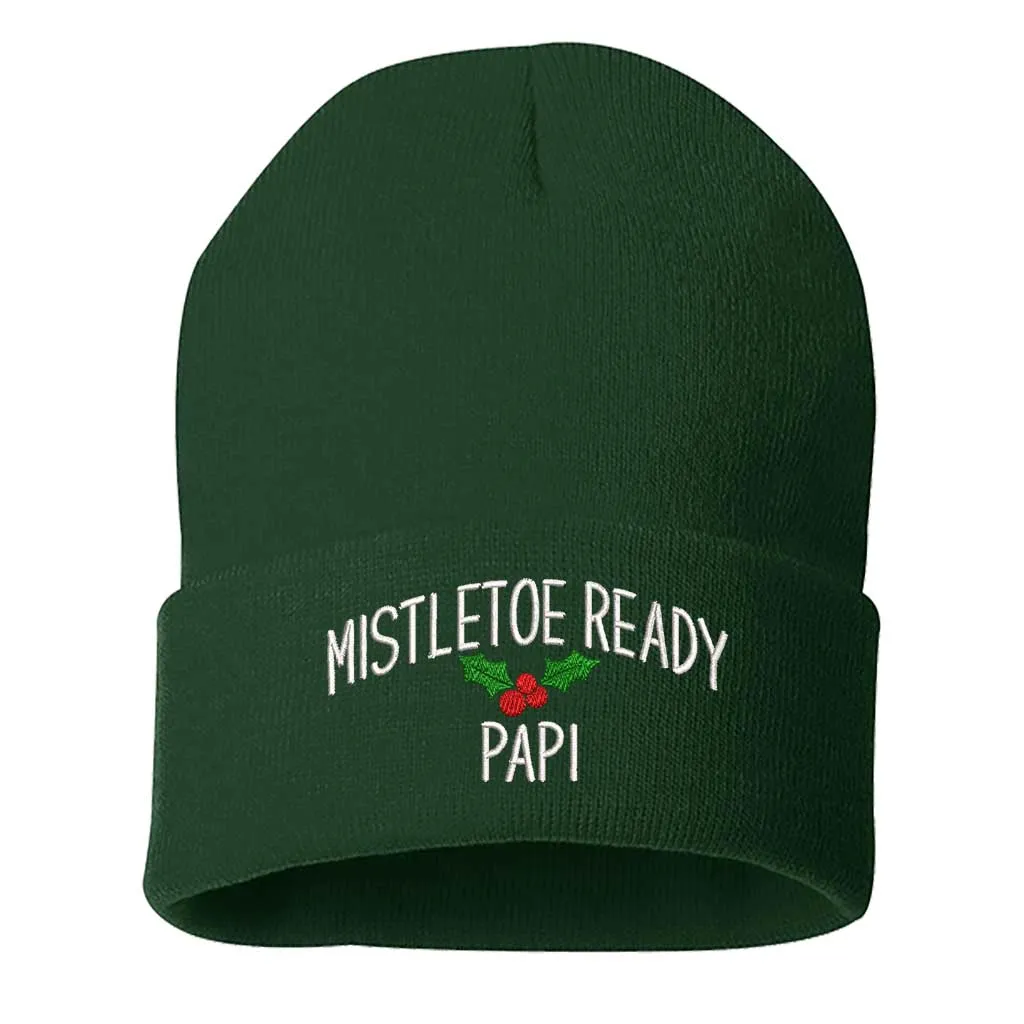 Mistletoe Ready Papi Beanie | Fun Spanglish Holiday Hat for Flirty Festive Style