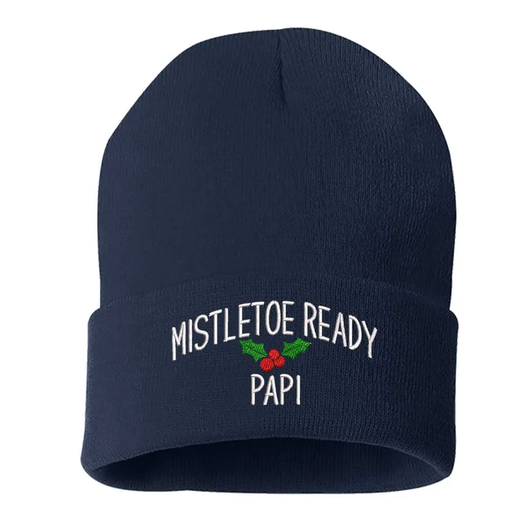Mistletoe Ready Papi Beanie | Fun Spanglish Holiday Hat for Flirty Festive Style
