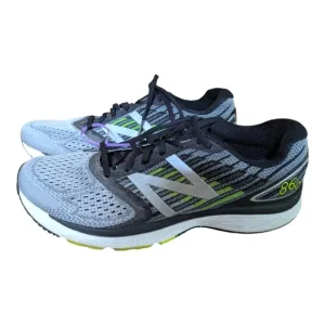 New Balance Men's Gray &amp; Yellow 860v9 Running Shoe Size 12 GUC