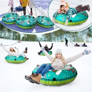 New Kidcheer 47" Inflatable Snow Tube, ultra thick double layer bottom, special coating makes you slide faster