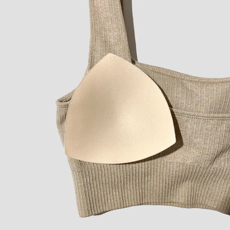 NEW Seamless Medium Support Sports Bra for Active Women, Sz L