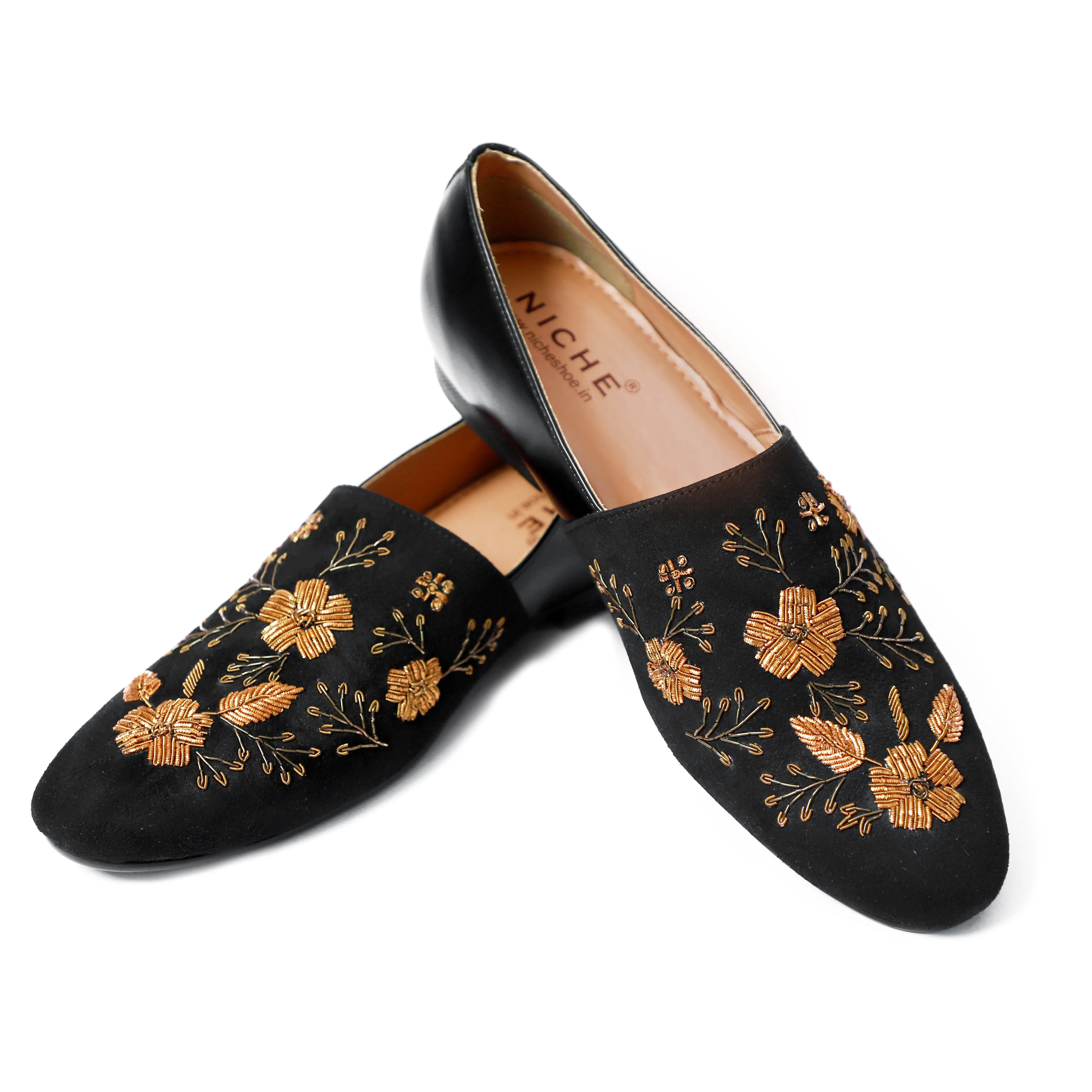 NICHE Black Royal Embroidery Loafer