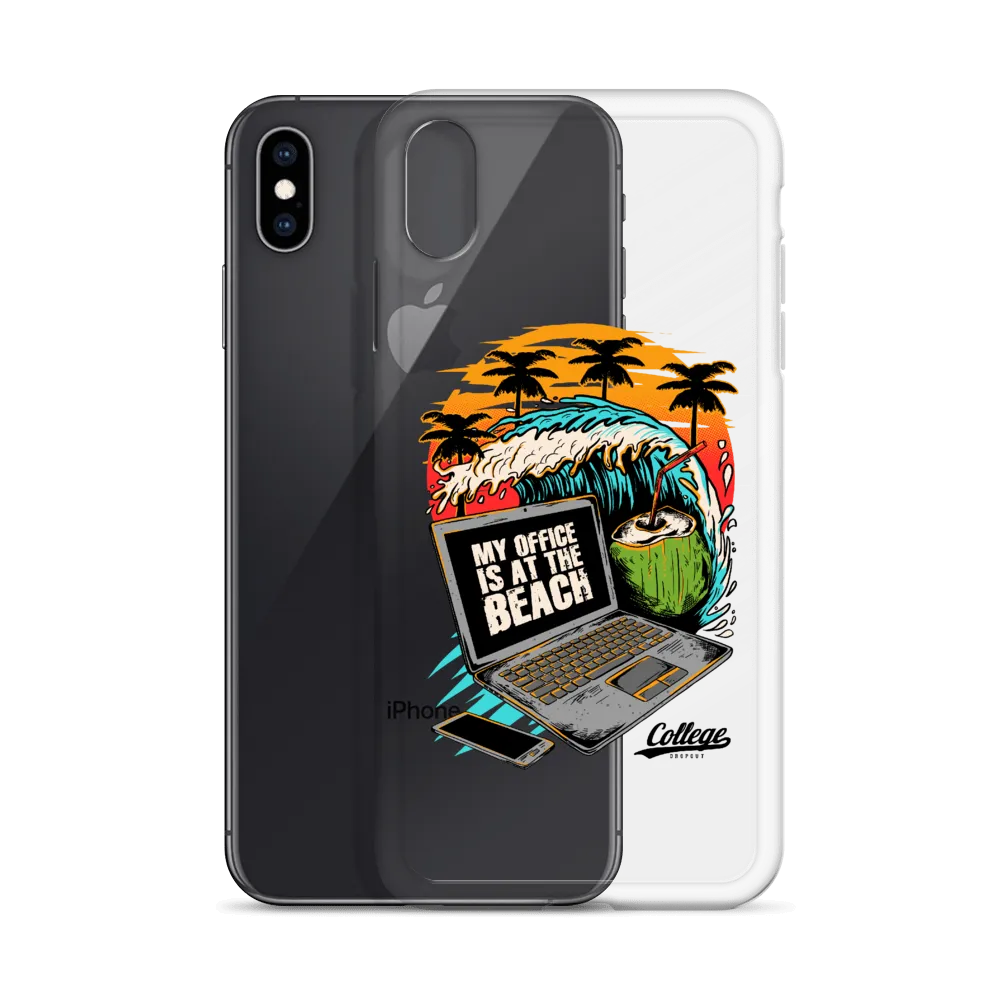 Office At The Beach iPhone Case - Clear