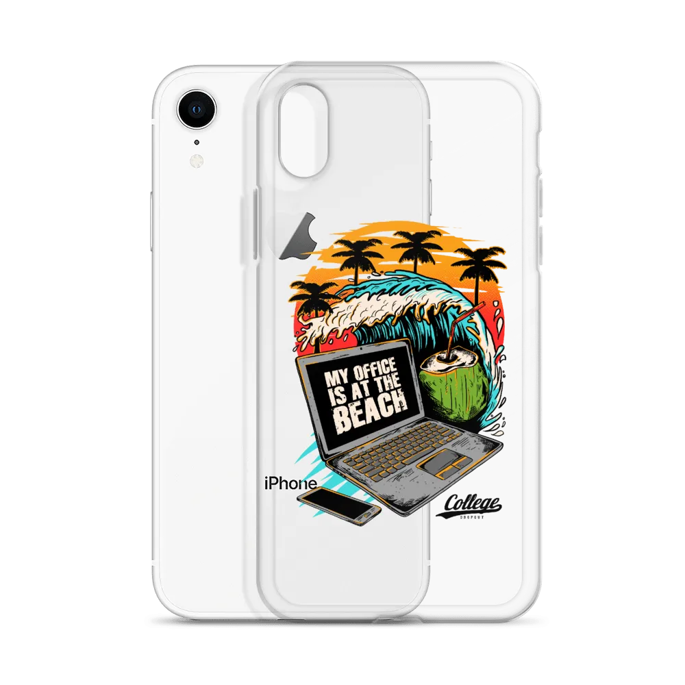 Office At The Beach iPhone Case - Clear