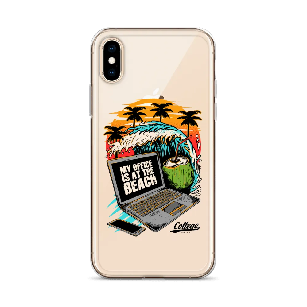Office At The Beach iPhone Case - Clear
