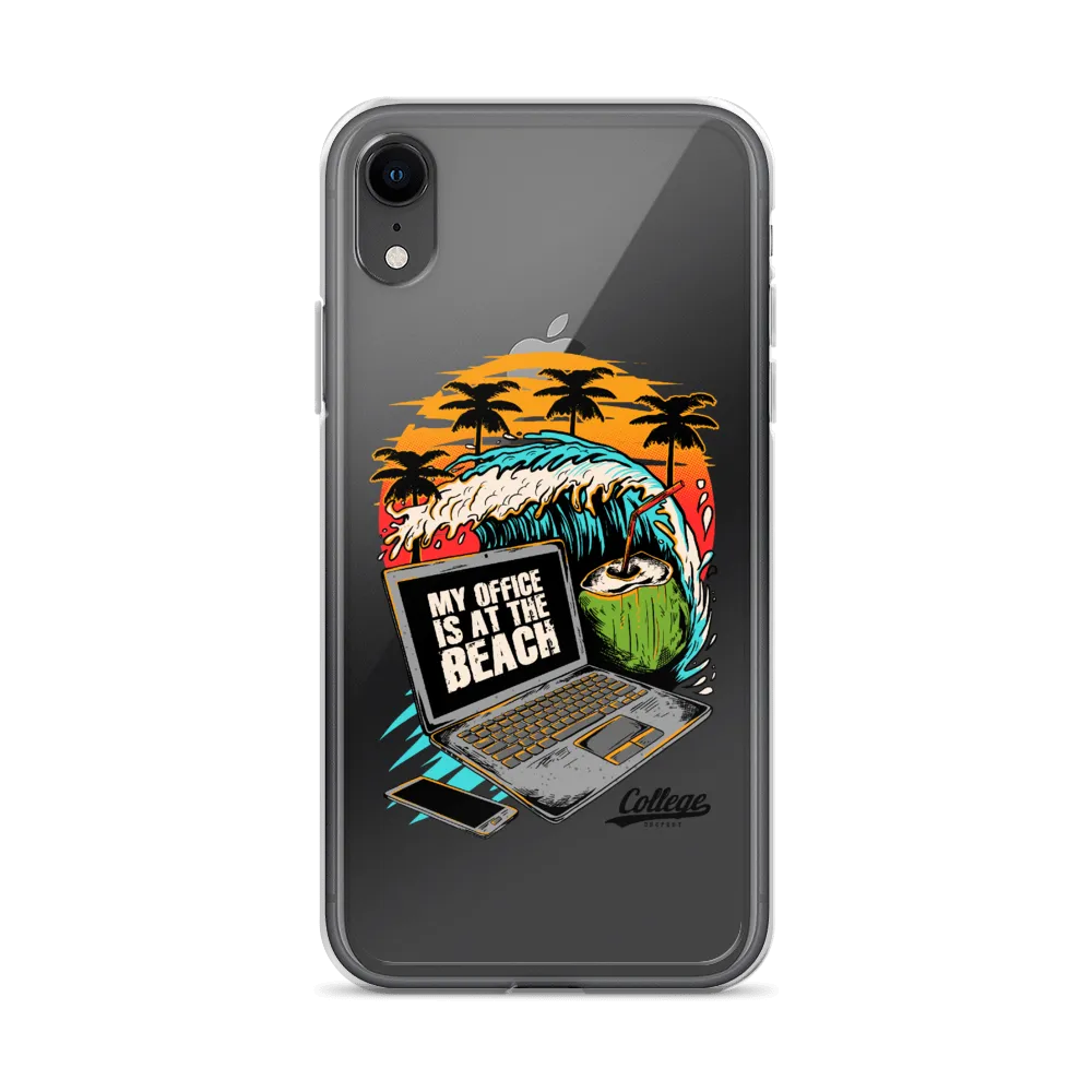 Office At The Beach iPhone Case - Clear