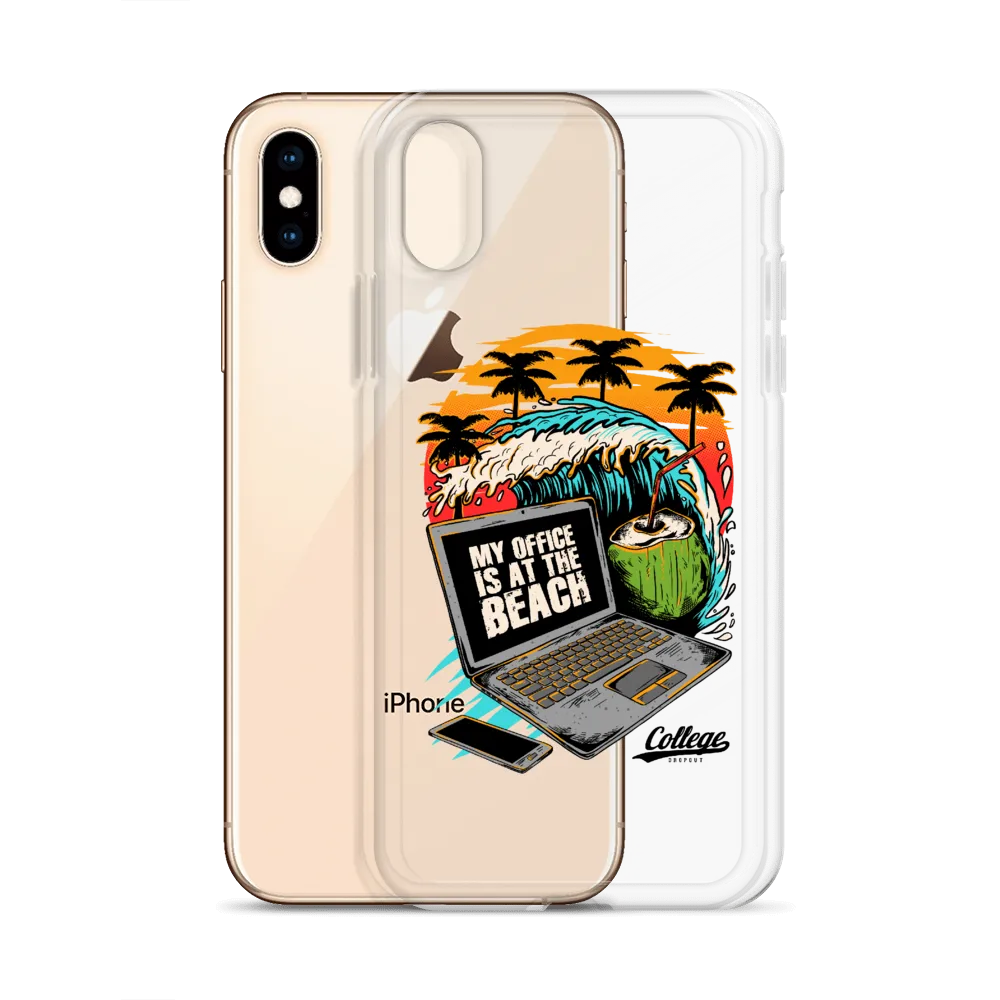 Office At The Beach iPhone Case - Clear