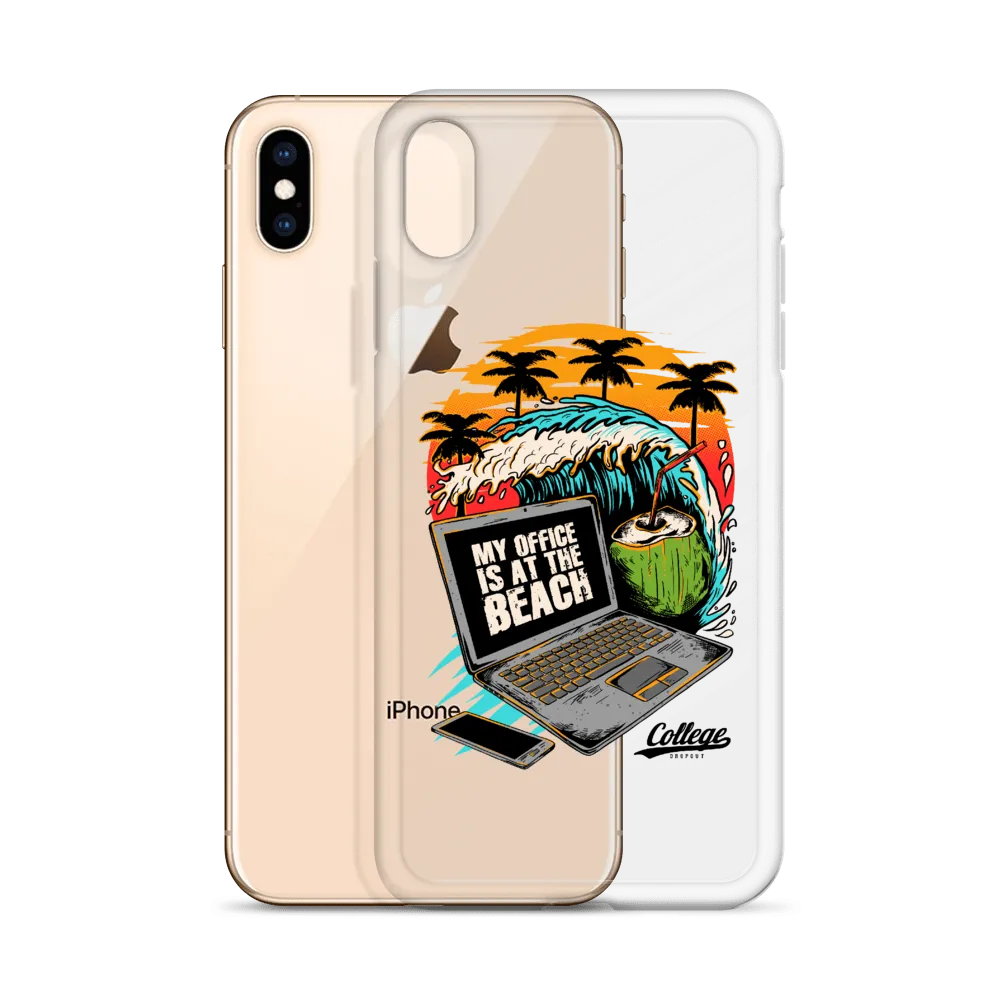 Office At The Beach iPhone Case - Clear