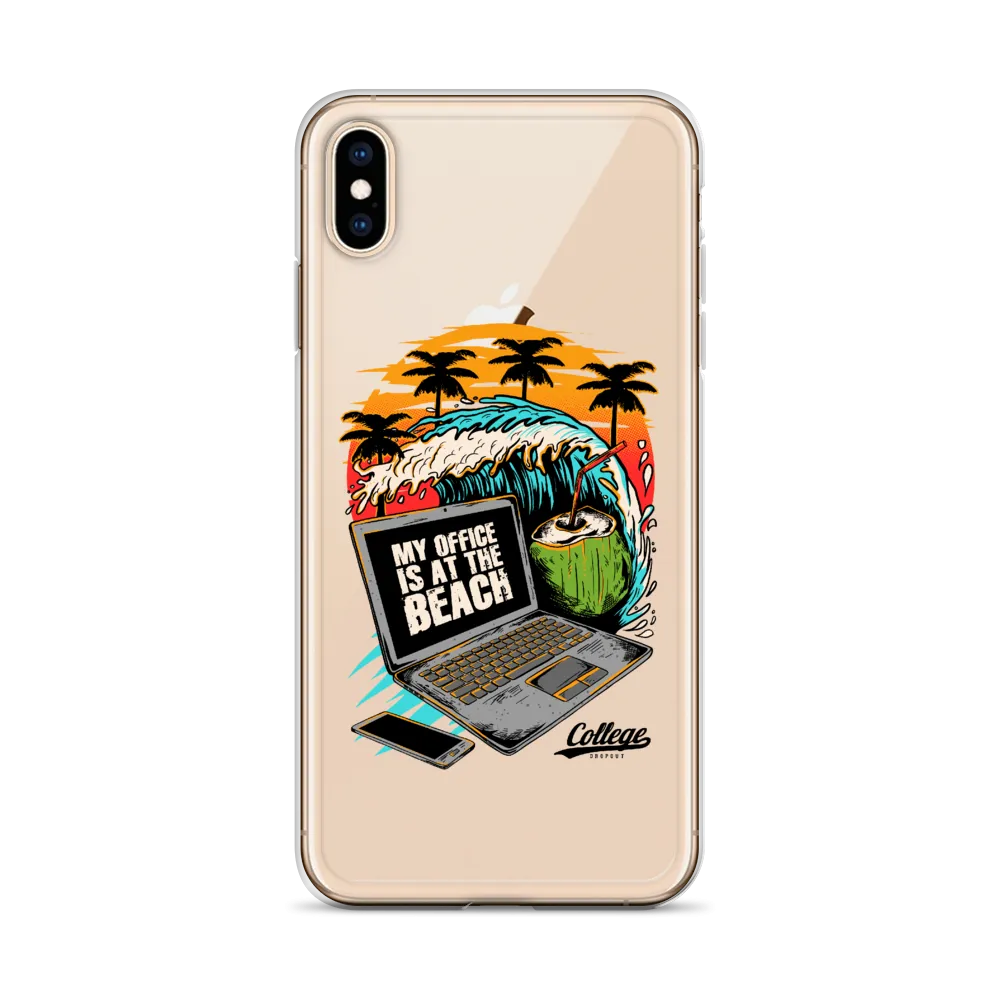 Office At The Beach iPhone Case - Clear