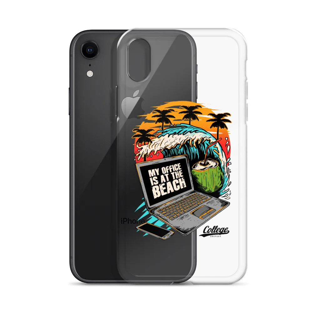 Office At The Beach iPhone Case - Clear