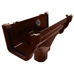 Ogee Gutter Running Outlet 115mm - Brown