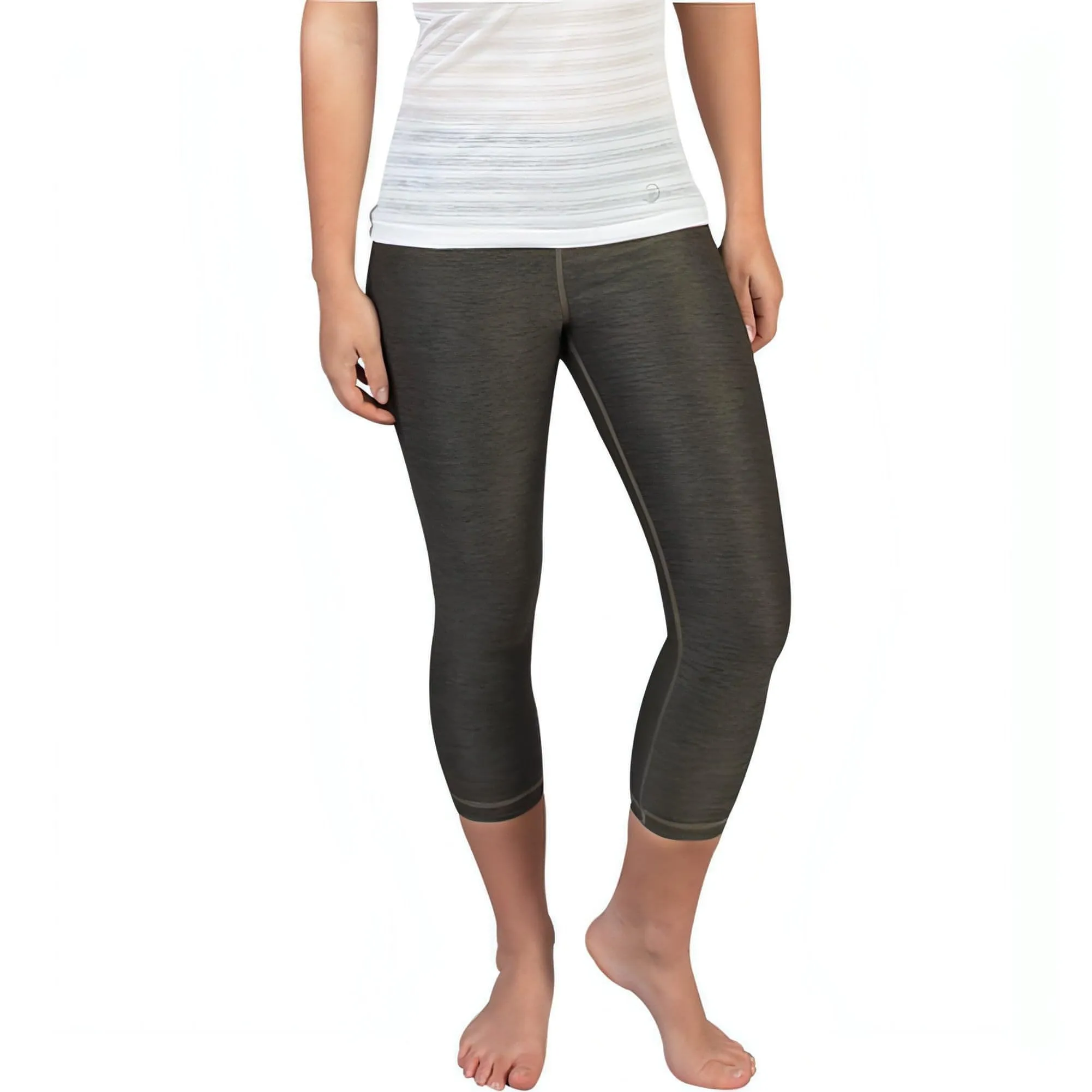 OgiYogi Reversible Womens 3/4 Capri Training Tights - Green