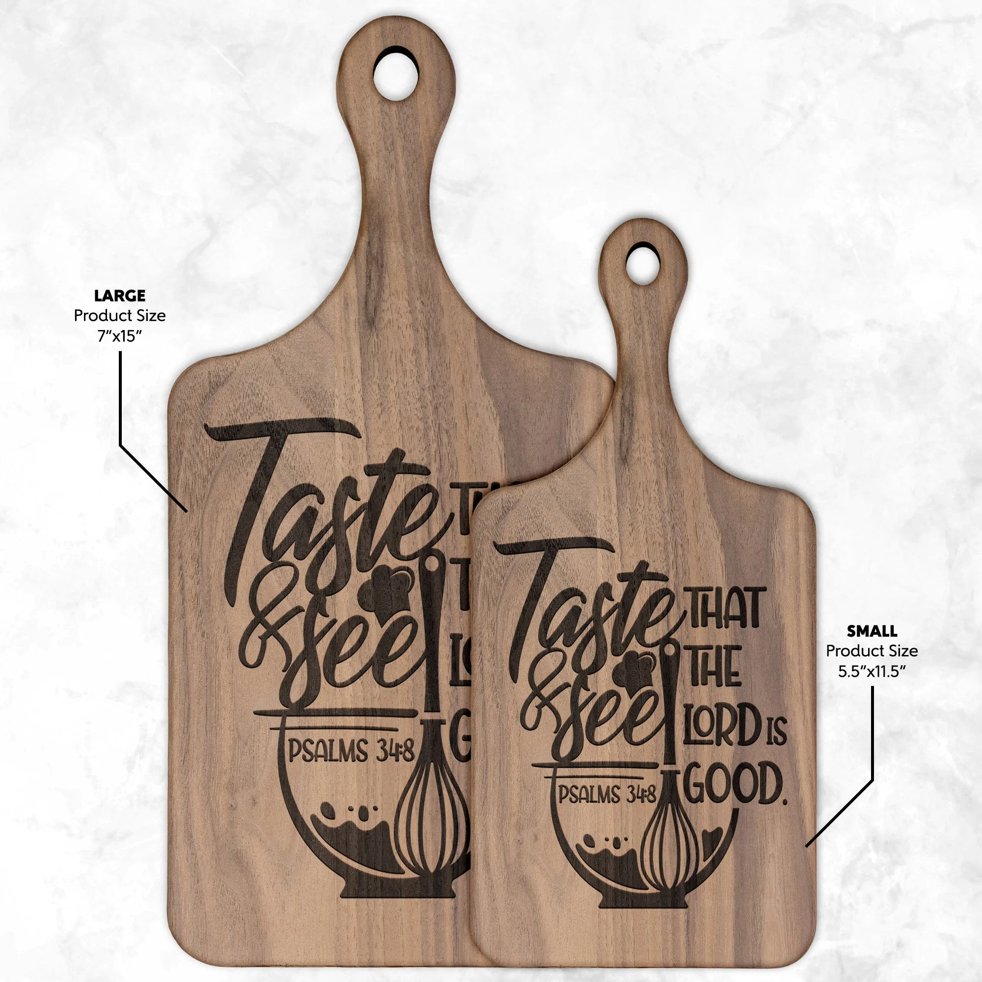 OOI-Hard Wood Paddle Cutting Board-Taste & See
