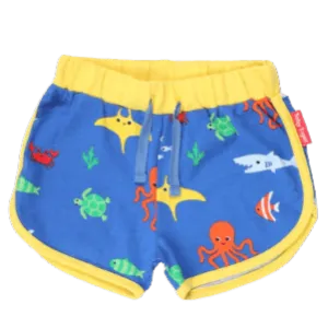 Organic Sealife Print Running Shorts