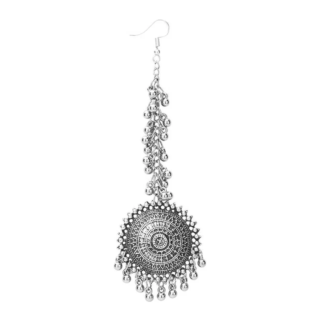 Pack of 2 Kashmiri Jhumka and Bahubali Earrings With Maang Tikka