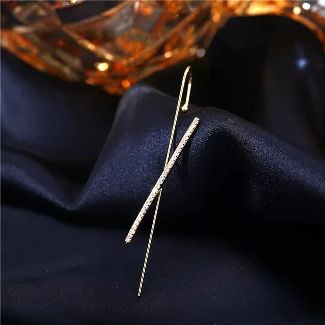 Pack Of 3 Studded Cross And Thunderbolt Ear Cuff