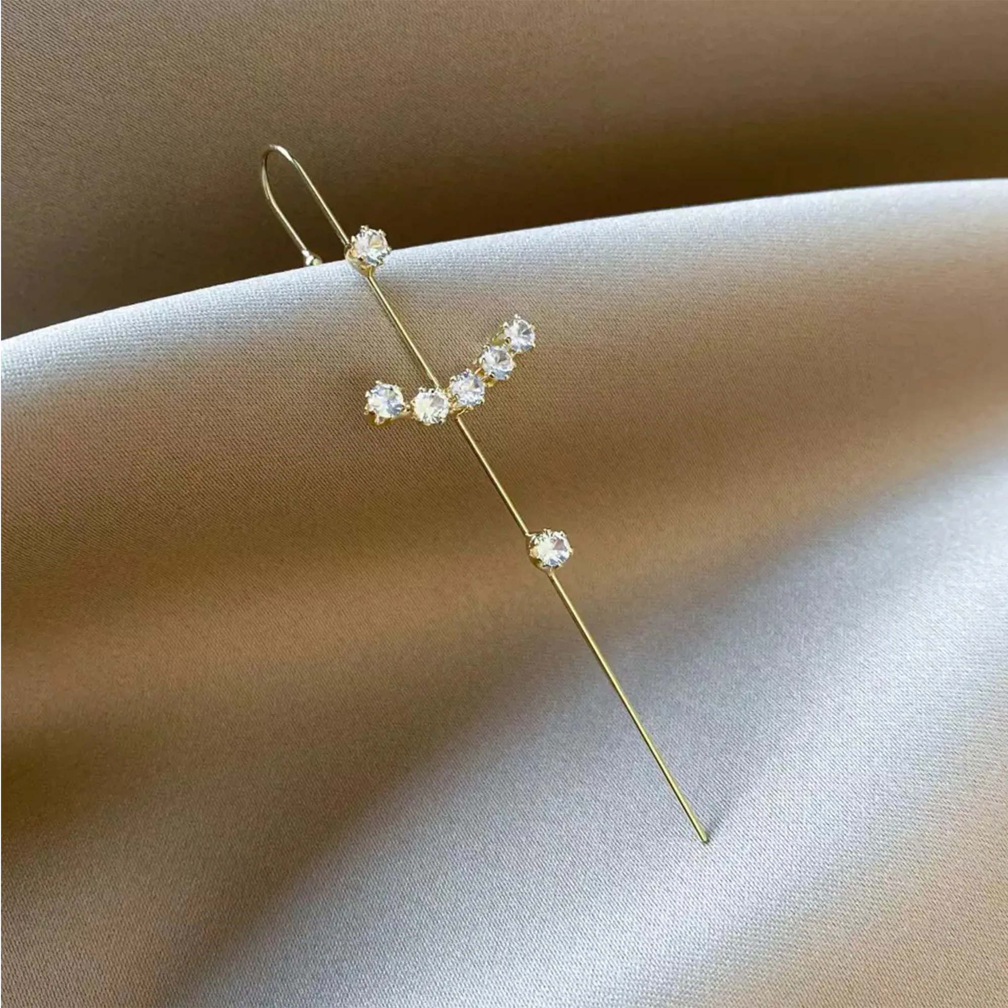 Pack Of 3 Studded Cross And Thunderbolt Ear Cuff