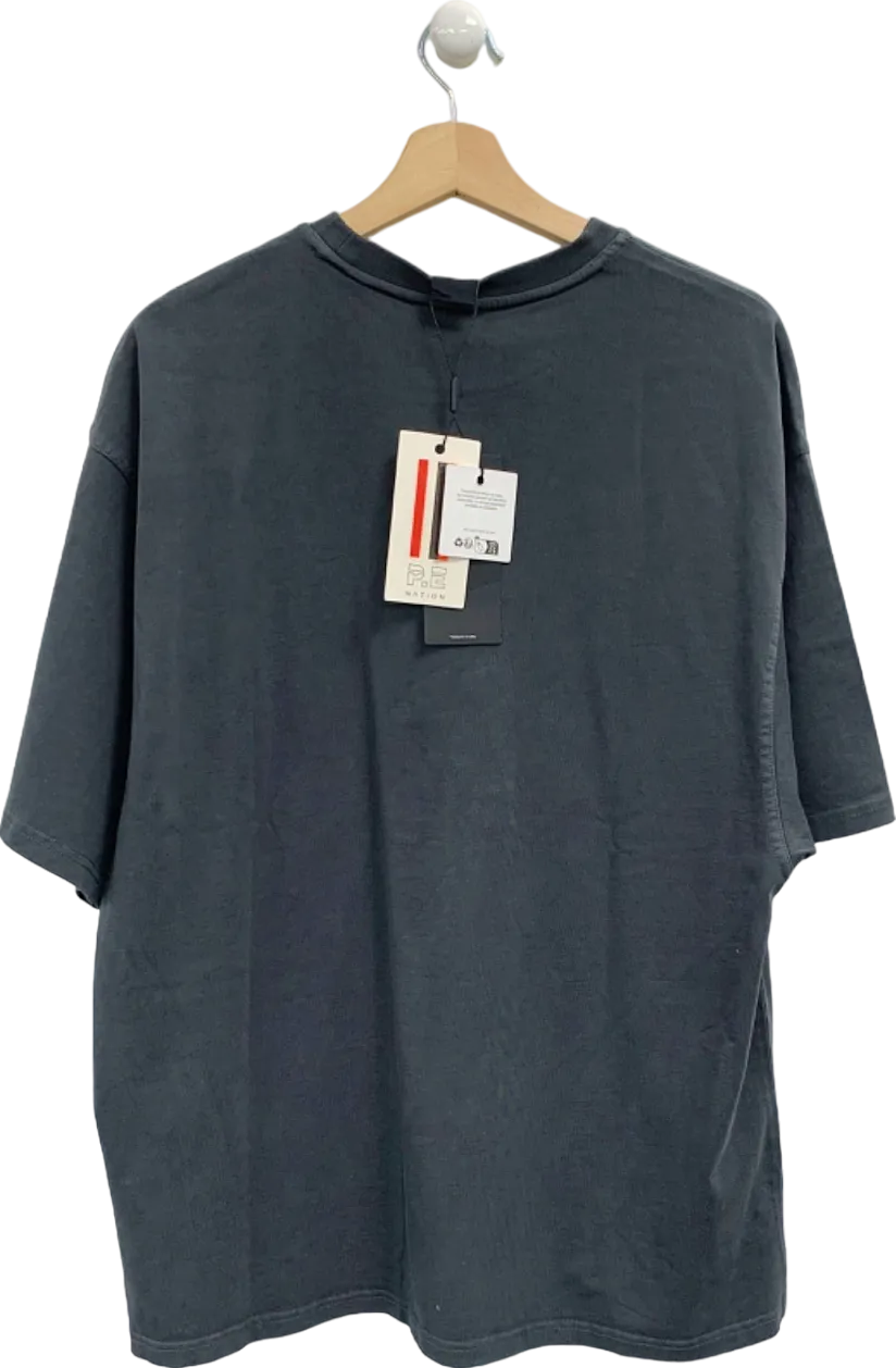 P.E Nation Washed Dark Shadow Two Pointer Tee UK S