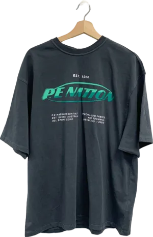 P.E Nation Washed Dark Shadow Two Pointer Tee UK S