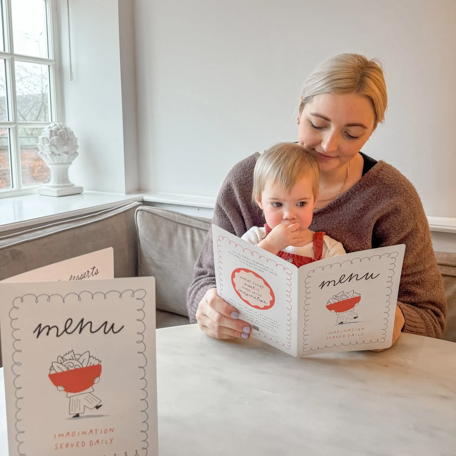 Personalised kids play cafe menu