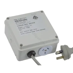 Premium Air Switch Box - Single - 10A - with Auto-Off Timer