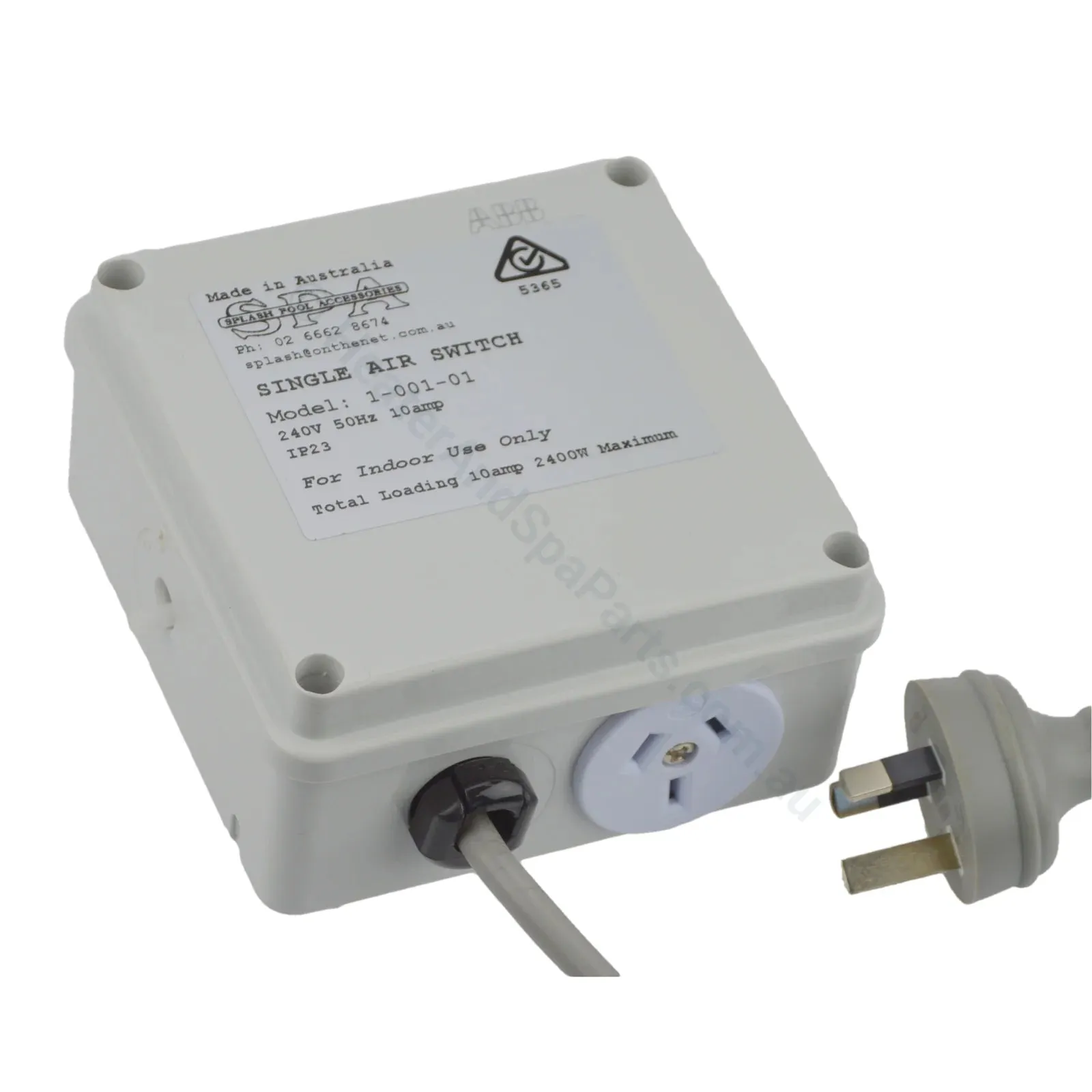 Premium Air Switch Box - Single - 10A - with Auto-Off Timer