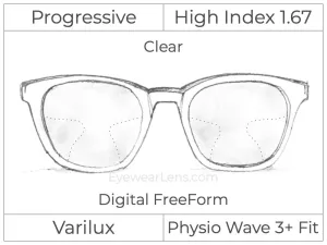 Progressive - Varilux - Physio Wave 3 Fit - Digital - High Index 1.67 - Clear