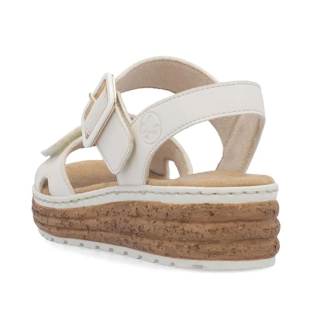 Rieker Womens Faux Leather Comfort Sandal 62760-60