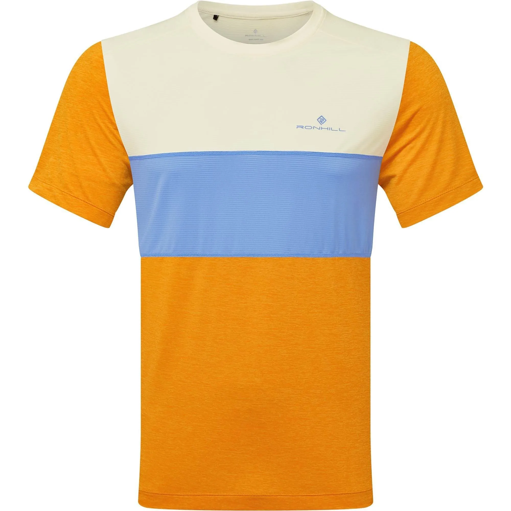 Ronhill Tech Trio Short Sleeve Mens Running Top - Orange