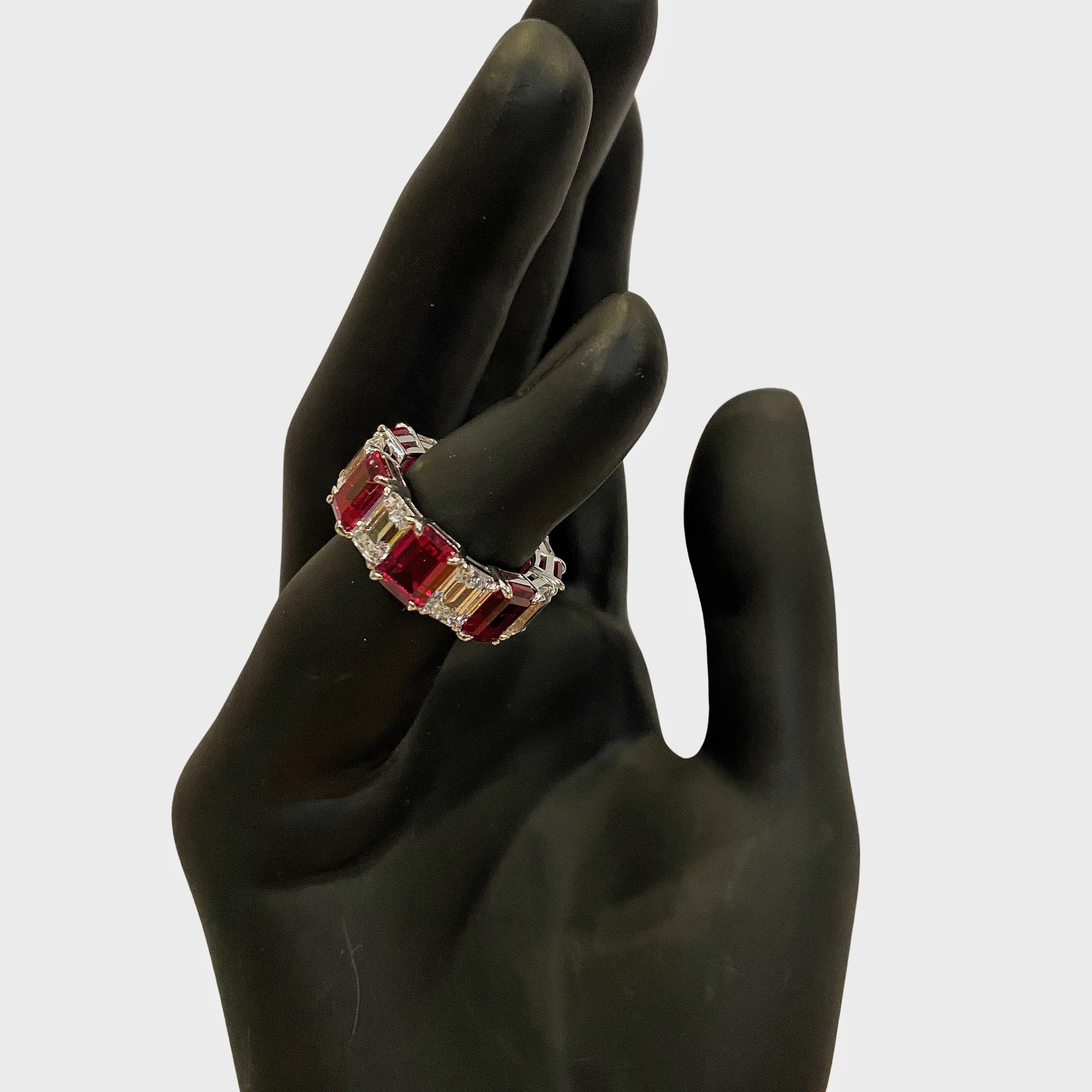 Ruby & Diamond Eternity Band