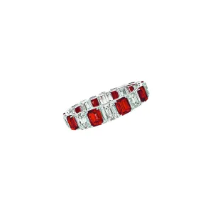 Ruby & Diamond Eternity Band