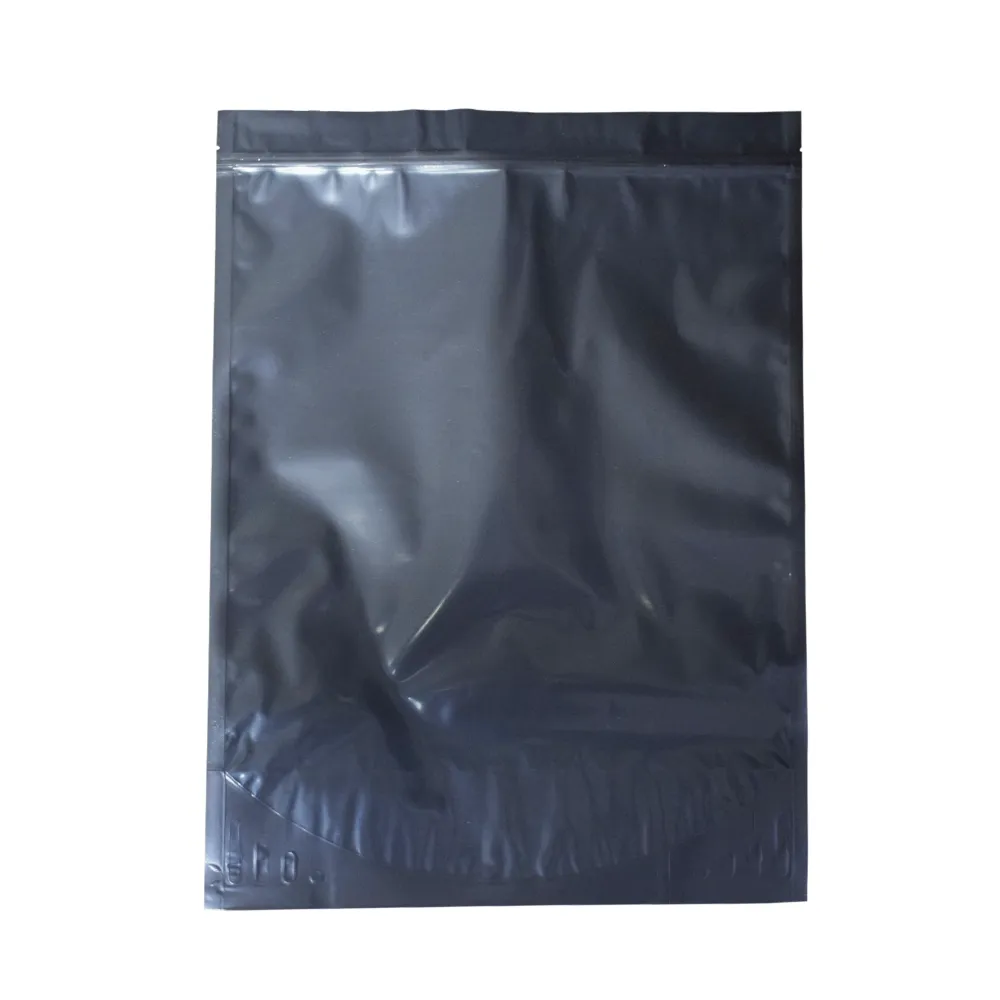 SAMPLE of Mylar Bag Black With Window - 1 Lb Bag - 448 Grams - 14.5" x 19 - (1 Count SAMPLE)