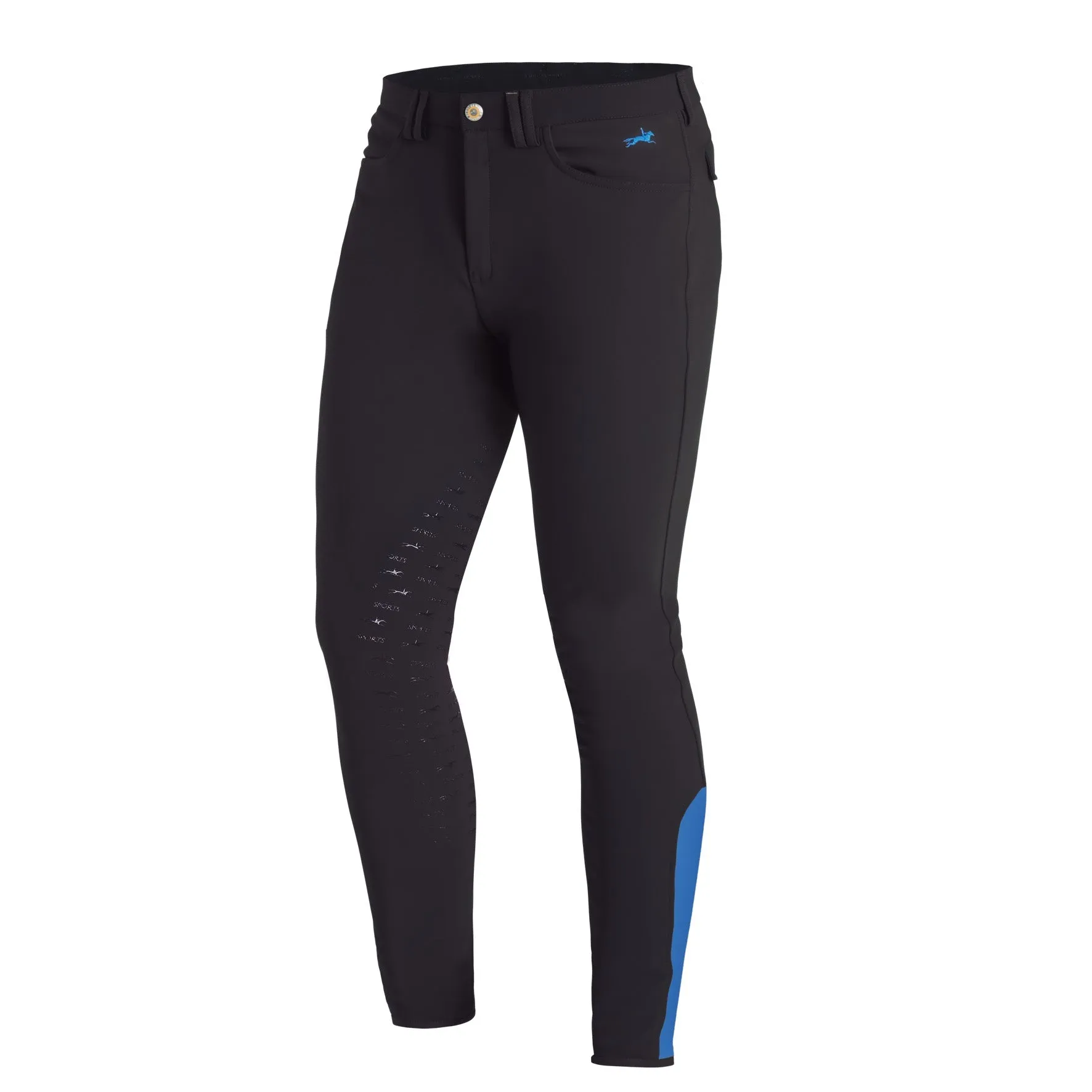 Schockemohle Hero Full Seat Silicone Mens Breeches Midnight Blue