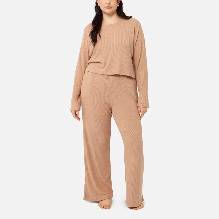 Set T-shirt de manga larga Soft Touch   Pantalón (Praline)