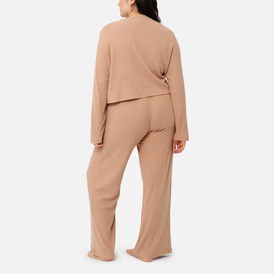 Set T-shirt de manga larga Soft Touch   Pantalón (Praline)
