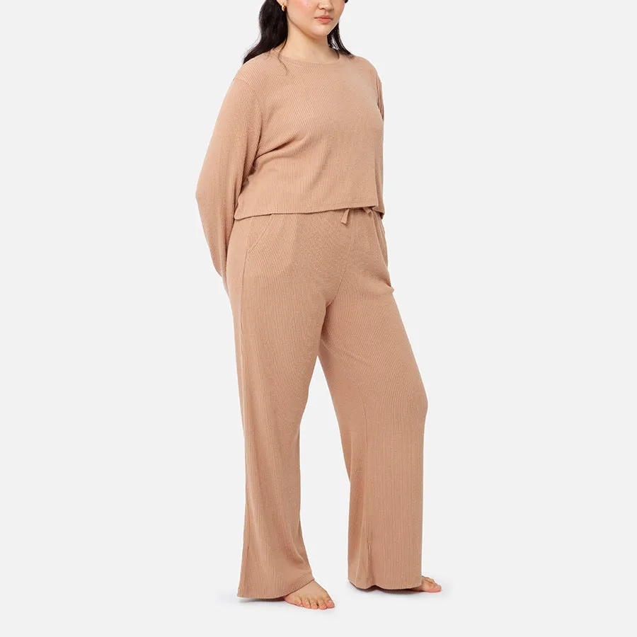 Set T-shirt de manga larga Soft Touch   Pantalón (Praline)