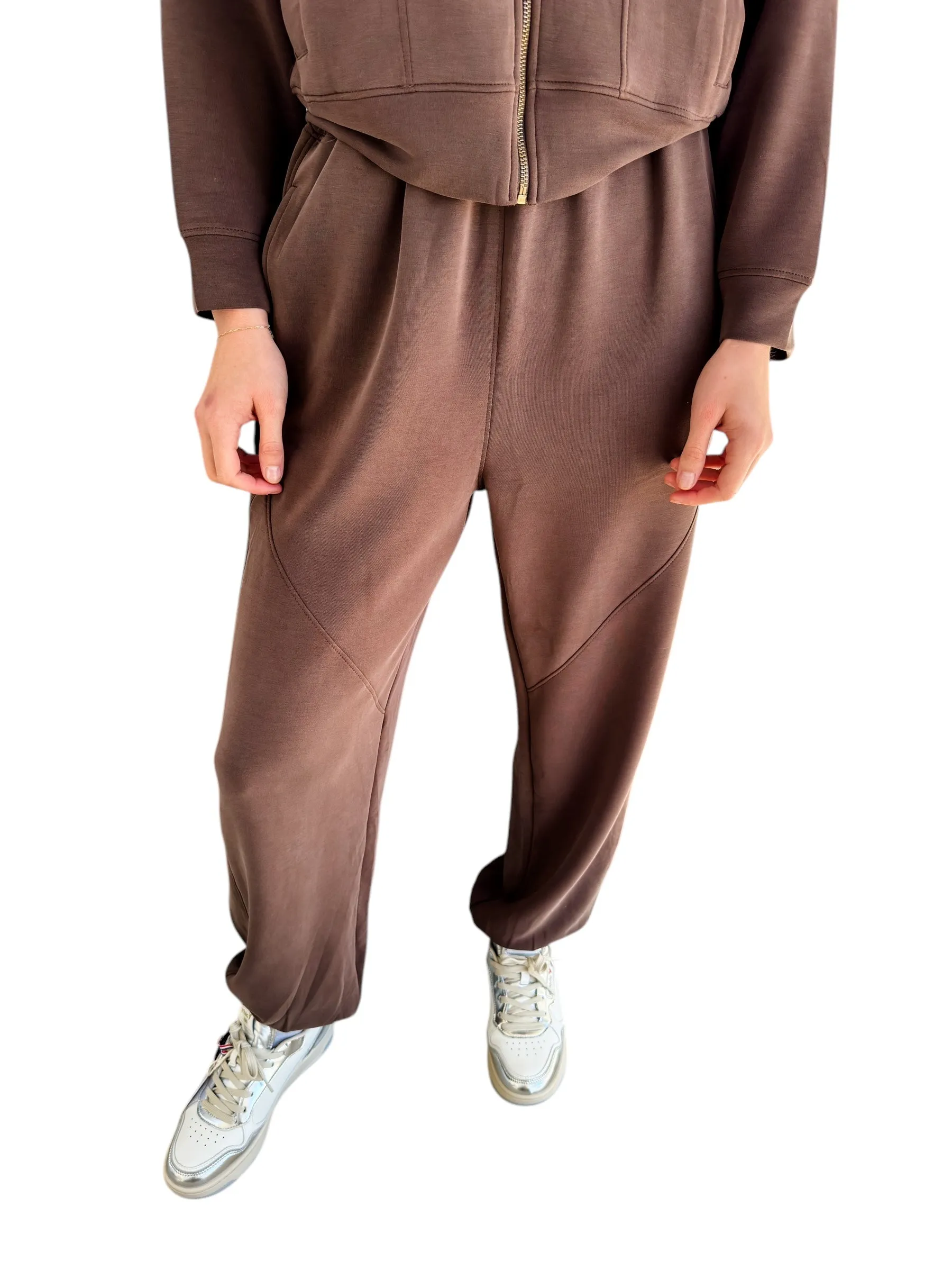 Sit Back and Relax Brown Jogger Set