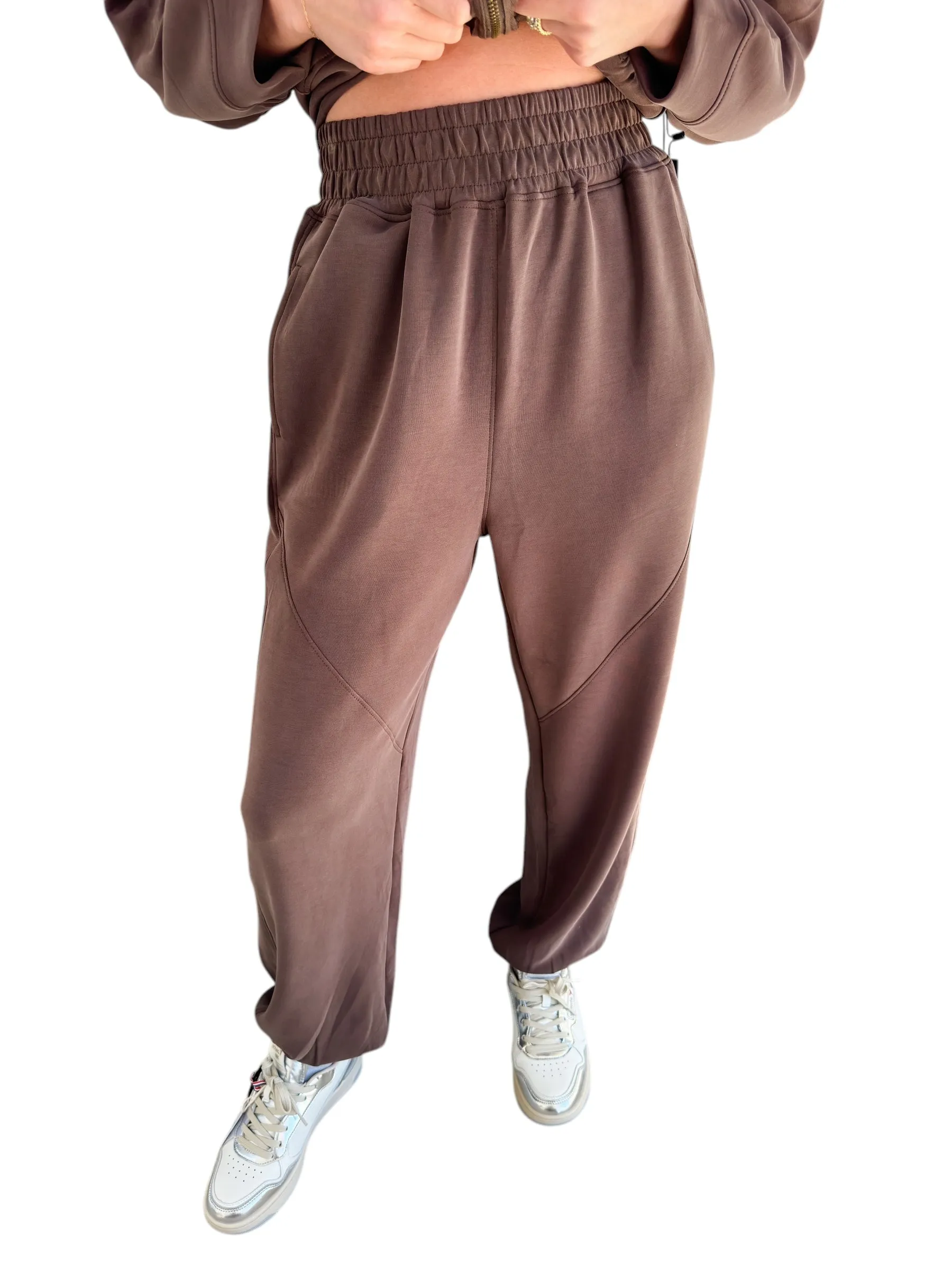 Sit Back and Relax Brown Jogger Set