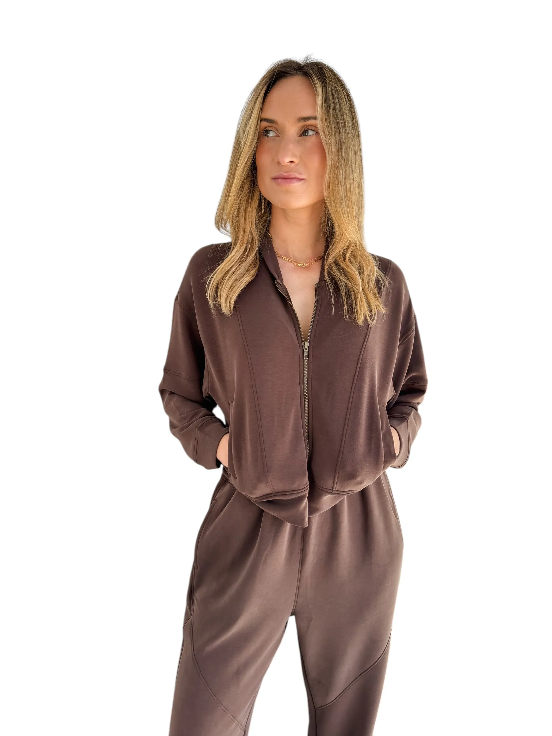 Sit Back and Relax Brown Jogger Set