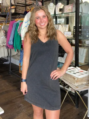 Sloane V-neck Dress Black