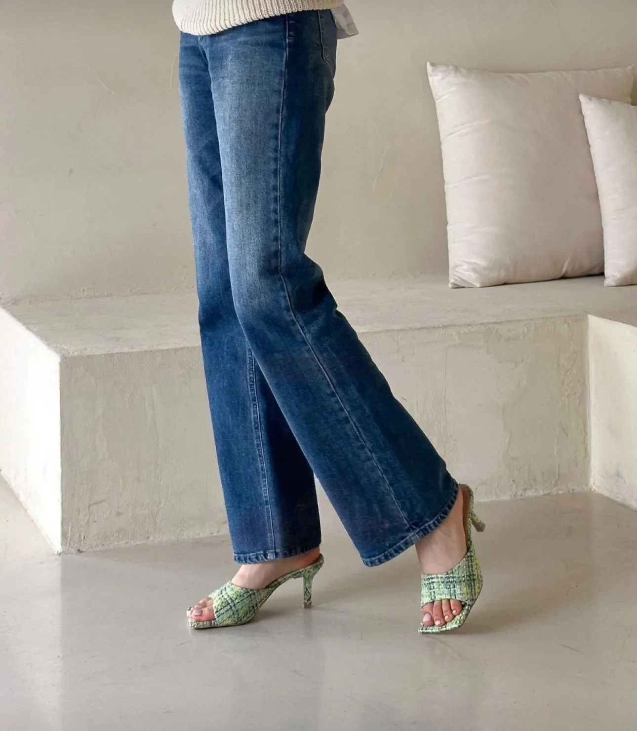 Soft Pastel Tweed Sandals