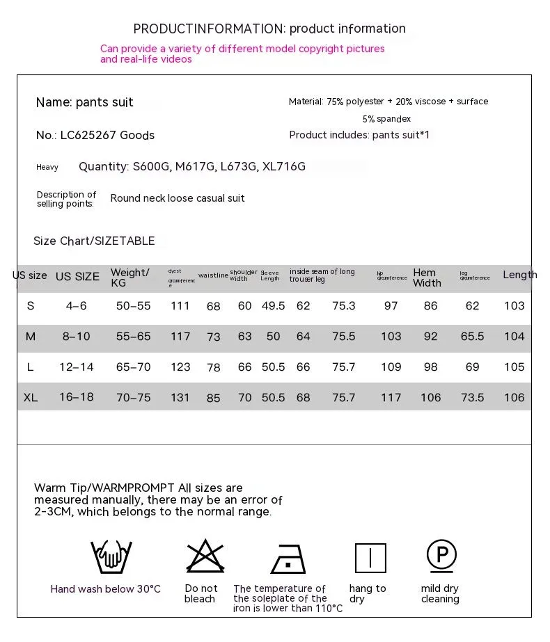 Solid Color Long-sleeved Trousers Loungewear Suit Casual Suit For Women